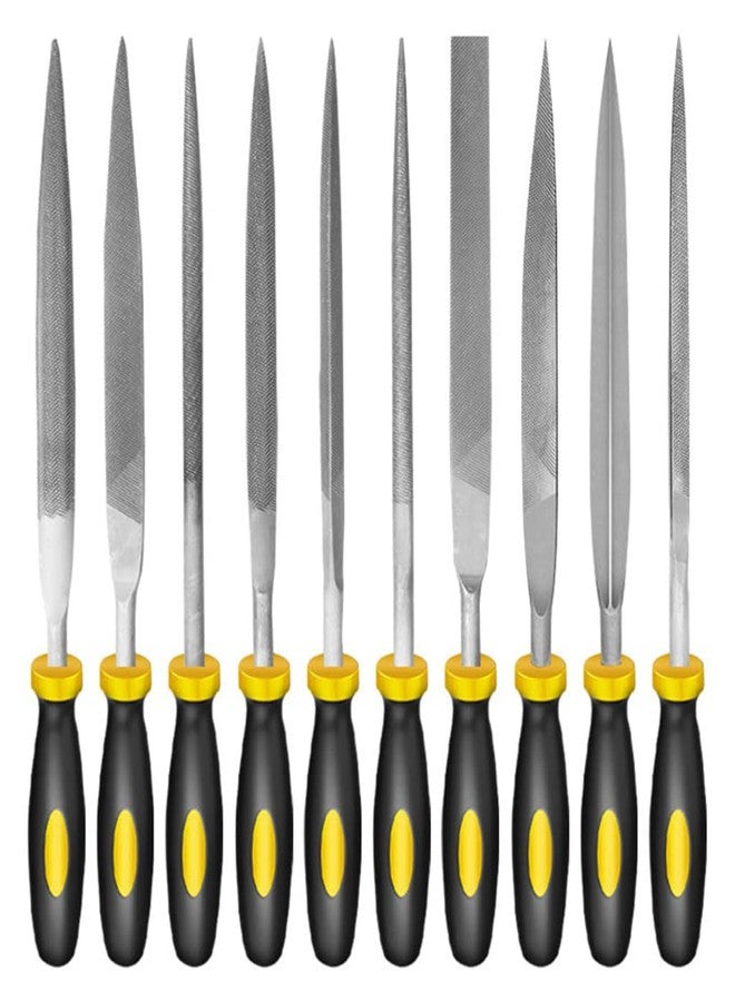 Supvox® 10Pcs File Tools Set, Premium Hardened Drop Forged Alloy Steel File Tools, Includes Flat, Flat Warding, Square, Triangular, Round, and Half-Round File - Image 1